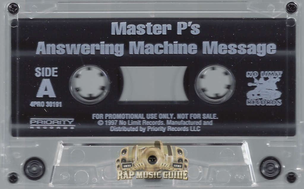 Master P Master P's Answering Machine Message Promo. Cassette Tape